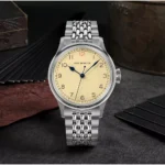 Watches 38.5MM Pilot Style Watch with NH35 movement C3 10Bar SN0105-G-NB