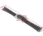 Jubilee Bracelet Stainless Steel Watch Parts For 20mm Curved End Links Fly Adjustable Clasp For SN0008 SN0128 SNBD-G0128 - Image 2