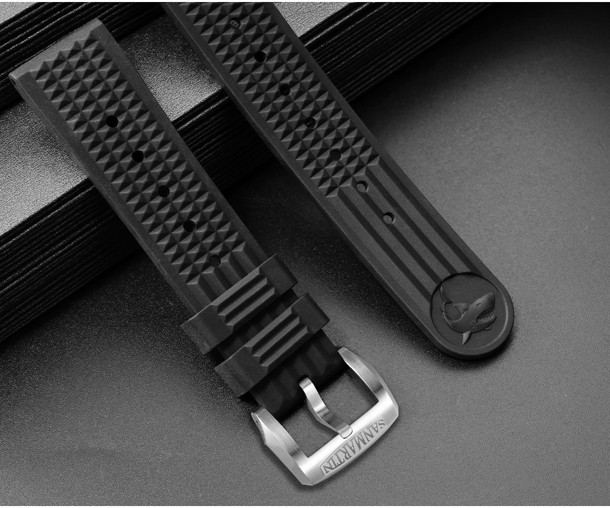 1-3.jpg waterproof rubber strap 20mm wide for SN007-G&SN047-G - Image 1