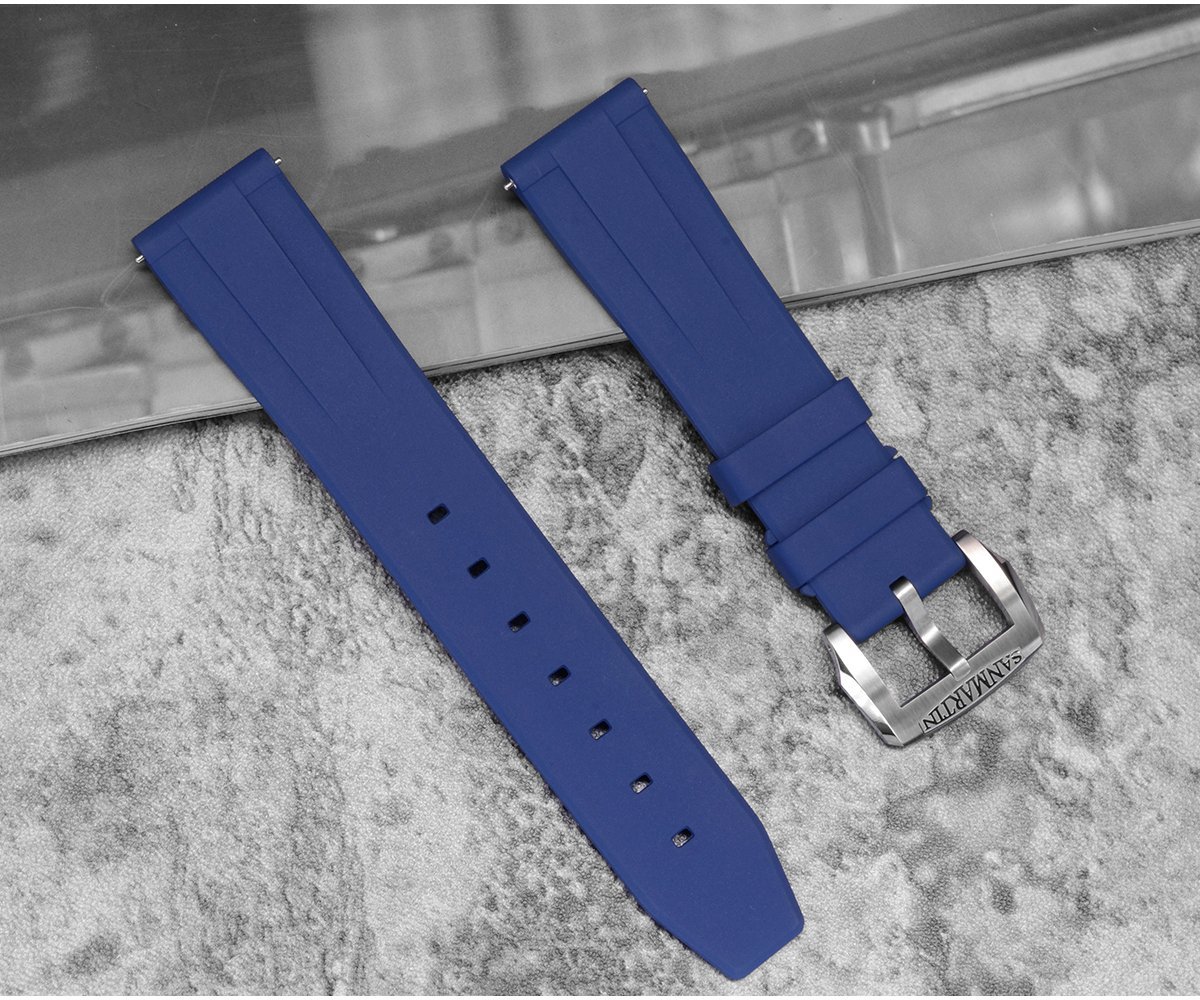 1.jpg Imported rubber diving strap 20mm waterproof watch strap F001 - Image 1