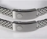 Jubilee Bracelet Stainless Steel Watch Parts For 20mm Curved End Links Fly Adjustable Clasp For SN0008 SN0128 SNBD-G0128 - Image 5