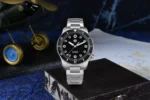 SN0142-G-1 39.5mm Diver Watch YN55 Automatic Mechanical Sapphire black dial No Date Window Version