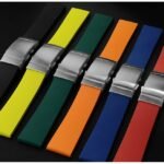 Imported Fluorine rubber diving strap 20mm/22mm waterproof watch strap F002