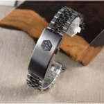 Jubilee Bracelet Stainless Steel Watch Parts For 20mm Curved End Links Fly Adjustable Clasp For SN0008 SN0128 SNBD-G0128