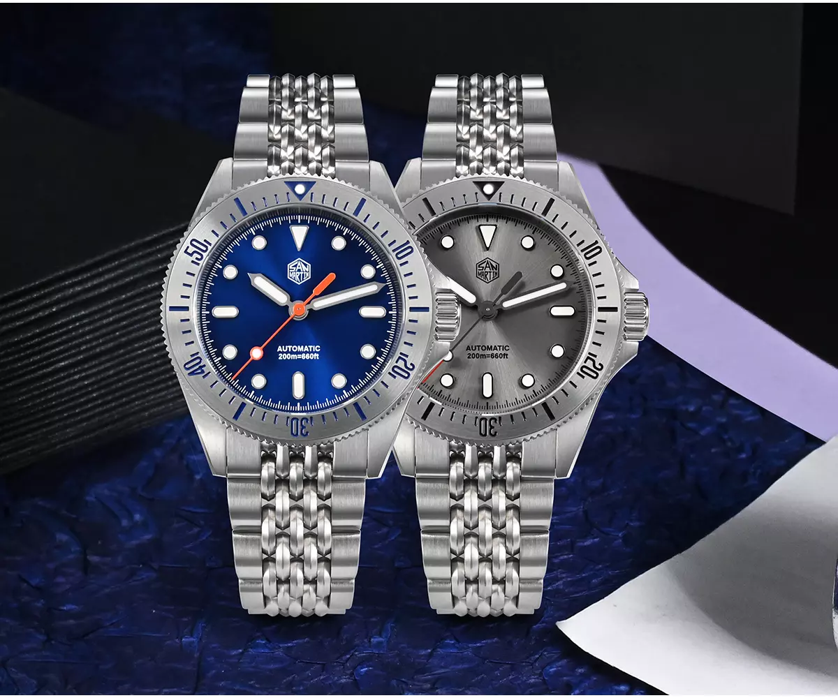 DM_20230910232612_003.webp SN044-G-B 38.8mm NH35 Original Design Upgrade Diver Watch Sunburst Enamel Dial Automatic Mechanical Waterproof 200m - Image 1