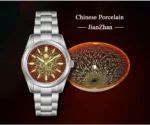 SN0144-GX-5 39mm Luxury Men's Business Dress Watch 9015 Automatic Mechanical Waterproof 100m Luminous JIAN ZHAN Porcelain Pattern - Image 2