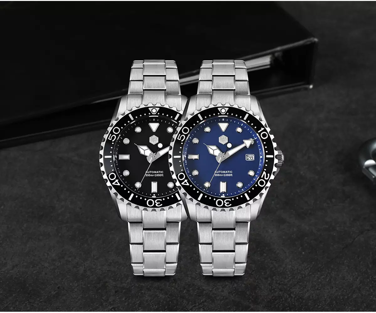 SAN-MARTIN-SN009GD-001.webp SN009-G-D 40mm mechanical diving watch YN55 movement classic 300 meters waterproof - Image 1