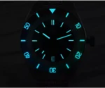 SN0116-B1 39.5mm NH35 Original Design Men Sports Watch Automatic Mechanical Waterproof 100m Black Dial Colorful Rainbow Bezel Insert - Image 11
