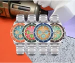 SN0118-JS 40mm Original Design Fashion Men Chronograph Sports Watch Peacock SL-4801 Movement Waterproof 200m Gradient Dials