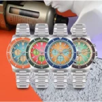 SN0118-JS 40mm Original Design Fashion Men Chronograph Sports Watch Peacock SL-4801 Movement Waterproof 200m Gradient Dials