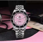 SN0128-4 40mm NH35 BB Diver Watch snowflake hands Automatic Mechanical Sapphire black PINK dial