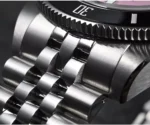 SN0128-4 40mm NH35 BB Diver Watch snowflake hands Automatic Mechanical Sapphire black PINK dial - Image 6