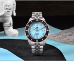 SN0128-4 40mm NH35 BB Diver Watch snowflake hands Automatic Mechanical Sapphire brown bezel insert light blue dial