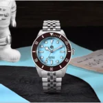 SN0128-4 40mm NH35 BB Diver Watch snowflake hands Automatic Mechanical Sapphire brown bezel insert light blue dial