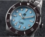 SN0128-4 40mm NH35 BB Diver Watch snowflake hands Automatic Mechanical Sapphire brown bezel insert light blue dial - Image 2
