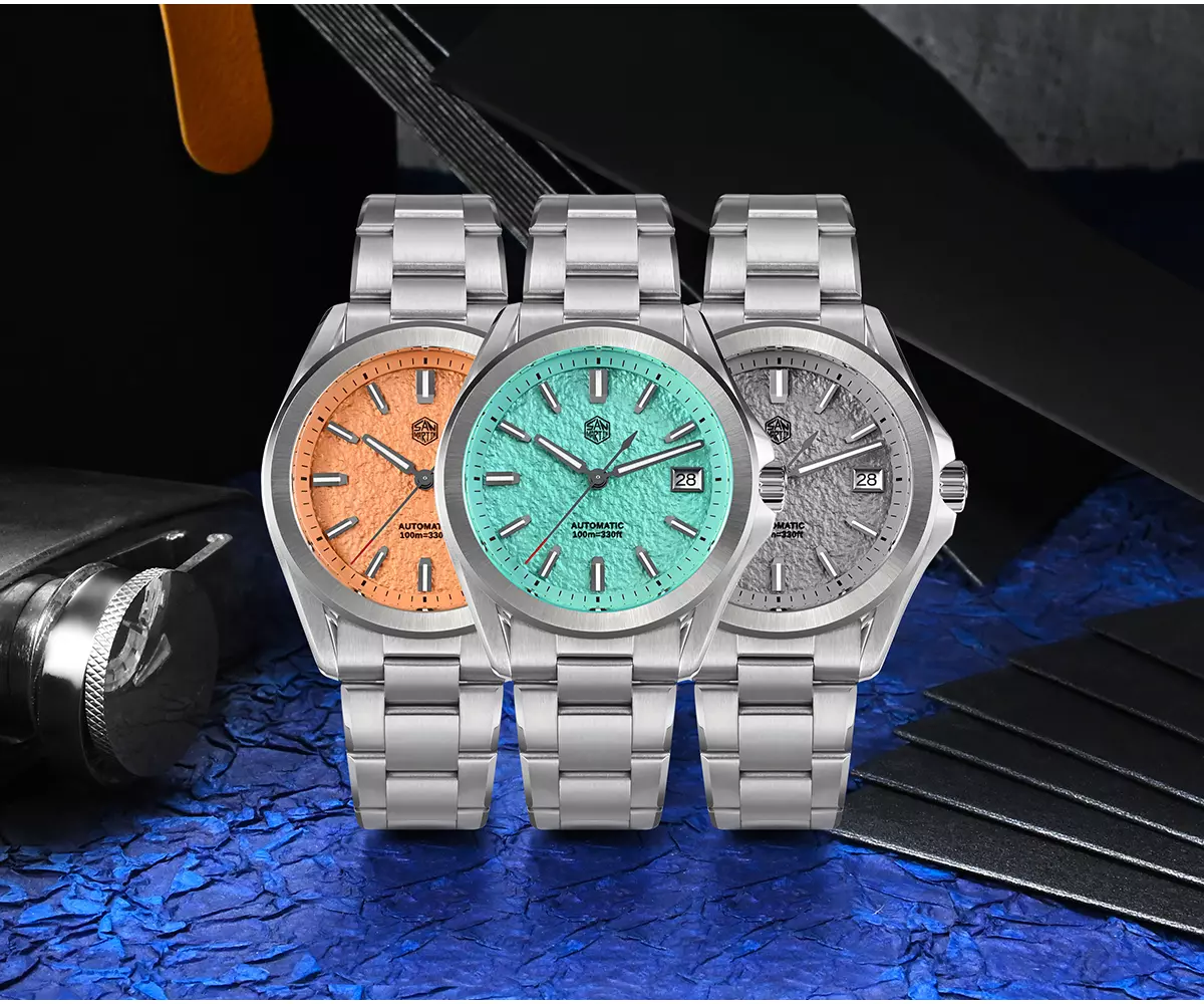 SAN-MARTIN-SN0129C2-01.webp SN0129-C2 39mm NH35 Luxury Men's Business Dress Watch Automatic Mechanical Waterproof 100m Luminous - Image 1