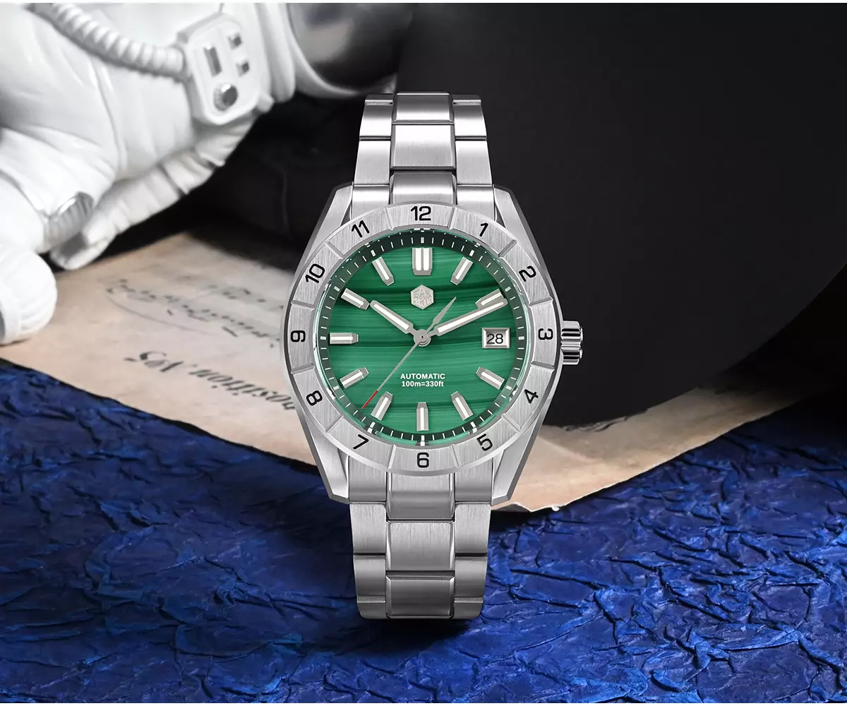 SAN-MARTIN-SN0130B-01.webp SN0130-B 42mm NH35 Original Design Fashion Men Sports Watch Automatic Mechanical Waterproof 100m MOP/Malachite/Aventurine Dials - Image 1