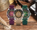 SN0134-G1 40mm NH34 Movement GMT Mechanical Watch C3 Lume Gradient Dial 200M Water Resistant