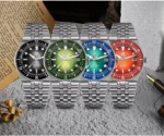 SN0148-GB 40mm Miyota 9015 Movement New Watch Case Mechanical Watch BGW-X1 Lume Gradient Dial Bar Hand 200M Water Resistant