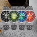 SN0148-GB 40mm Miyota 9015 Movement New Watch Case Mechanical Watch BGW-X1 Lume Gradient Dial Bar Hand 200M Water Resistant