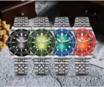 SN0148-GX1 37.5mm Miyota 9015 Movement Mechanical Watch BGW-X1 Lume Gradient Dial Bar Hand 200M Water Resistant