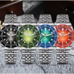 SN0148-GX1 37.5mm Miyota 9015 Movement Mechanical Watch BGW-X1 Lume Gradient Dial Bar Hand 200M Water Resistant