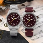 Watches SN033-G2 38.5mm mechanical military pilot watch with coin edge bezel 100 meters waterproof NH35 movement