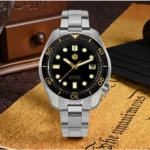 SN087-G 44mm NH35 Vintage MM300 Men Diving Watch Gilt Dial Automatic Mechanical Sapphire Waterproof 300M