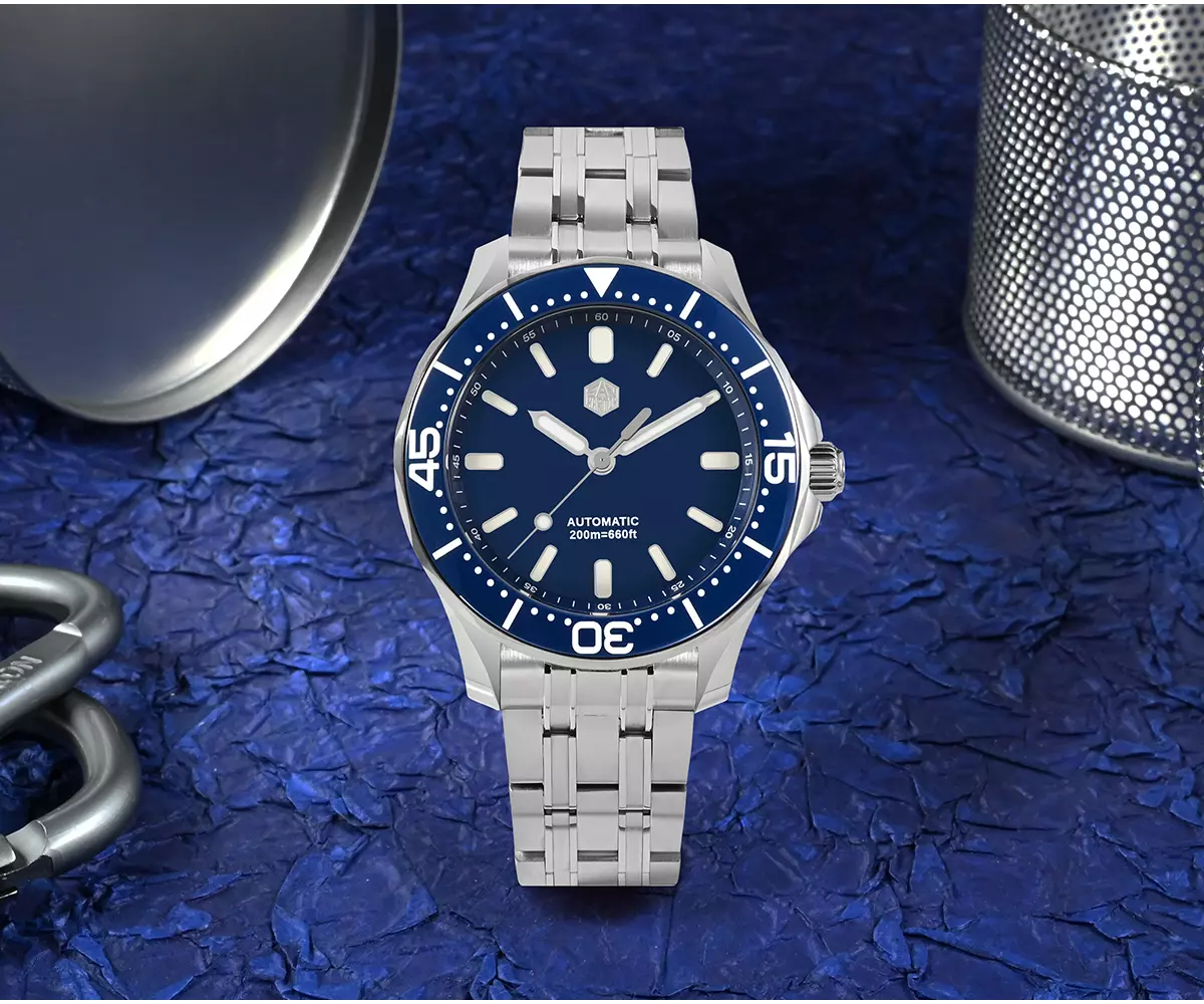SAN-MARTIN-SN088G-07.webp SN088-G 41.5mm with YN55 movement Men Diving Watch Automatic Mechanical Wristwatch Sapphire 20Bar Waterproof - Image 1