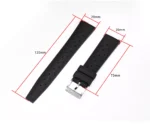 waterproof fluororubber strap 20mm wide for SN0118 SN0119 withuniversal flat end SN0010