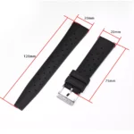 waterproof fluororubber strap 20mm wide for SN0118 SN0119 withuniversal flat end SN0010