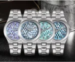 SN0149-GB 40mm Original Design Dive Watch Automatic Mechanical Miyota 90S5 Waterproof 100m 3D effect cube pattern MOP dial BGW-X1 Luminous SAN MARTIN