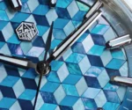 SN0149-GB 40mm Original Design Dive Watch Automatic Mechanical Miyota 90S5 Waterproof 100m 3D effect cube pattern MOP dial BGW-X1 Luminous SAN MARTIN - Image 4