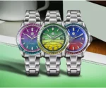 SN0150-A 39mm Original Design Dive Watch Automatic Mechanical Miyota 9015 Waterproof 100m Spliced/Mixed Color MOP dial BGW-X1 Luminous Color Stone Bezel SAN MARTIN